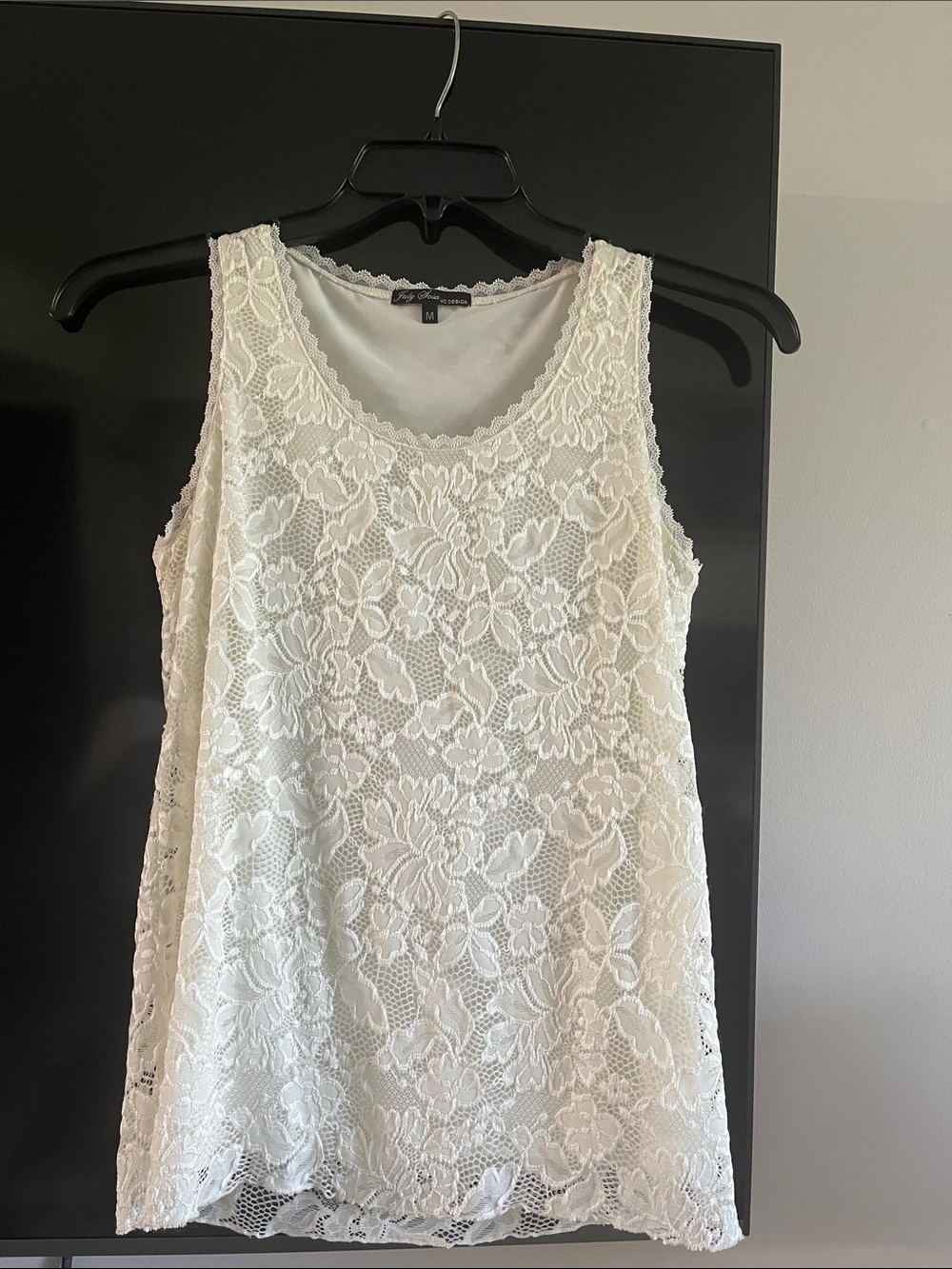 White Lace Floral Sleeveless Camisole